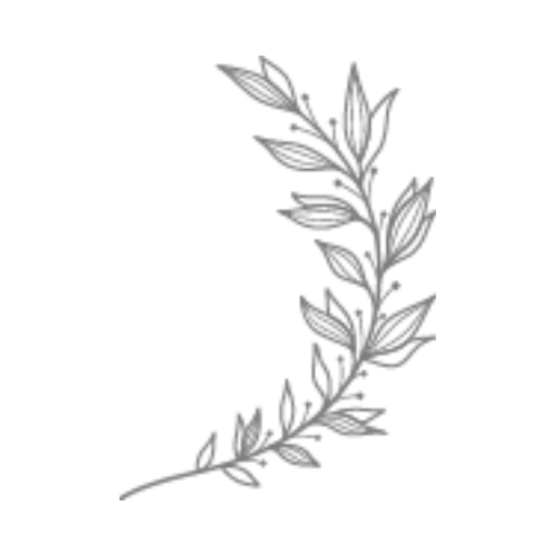 Delicate silver botanical illustration.